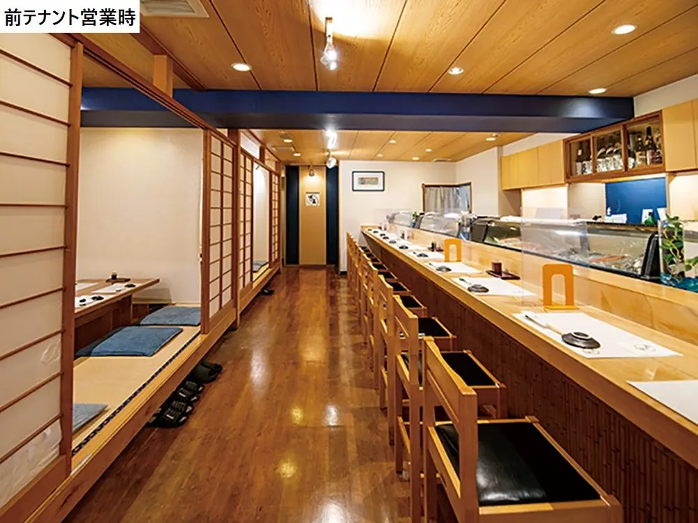 新浦安の寿司居抜きの内装