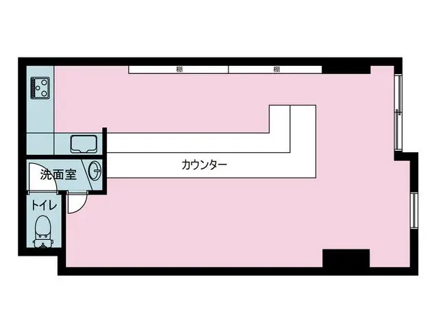 焼鳥・焼きとんの居抜き物件の平面図