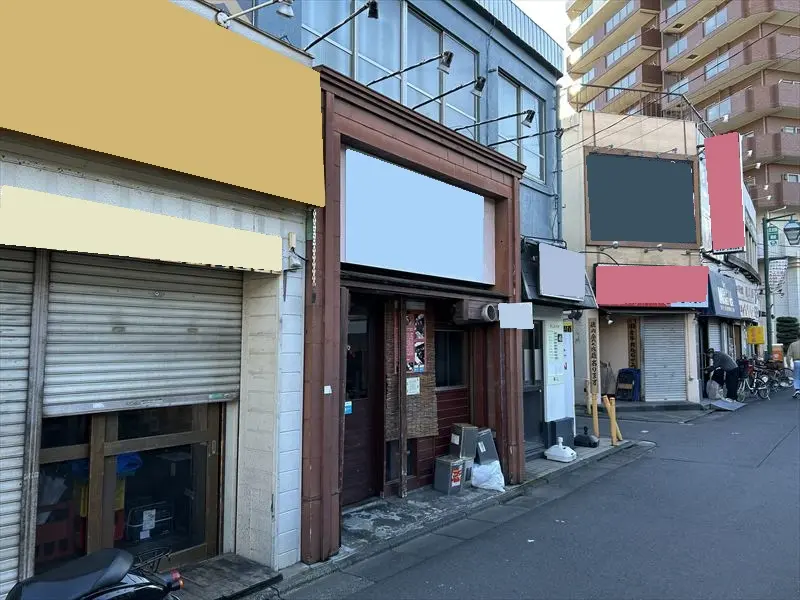 ラーメンの居抜き物件の外観