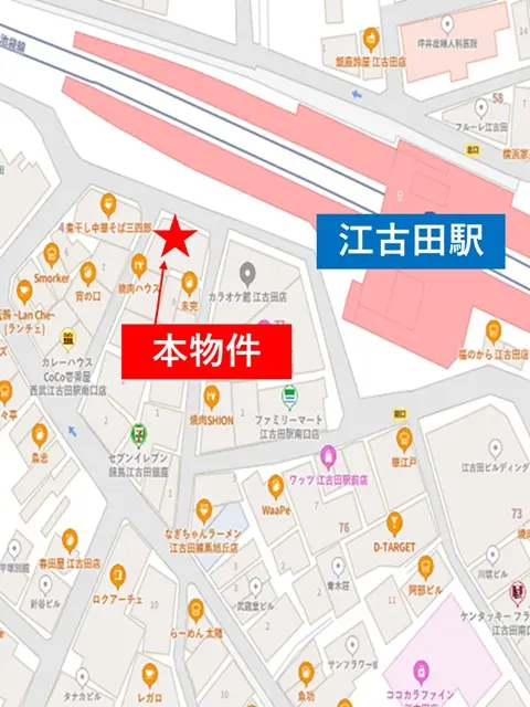 ラーメンの居抜き物件の地図