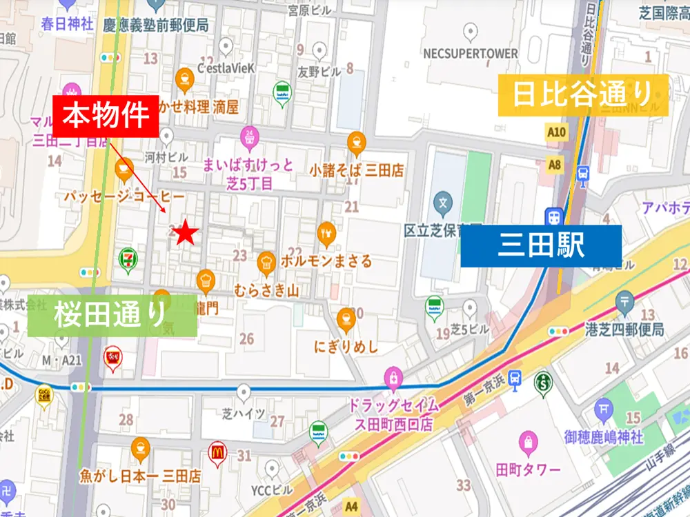 貸店舗(事務所仕様)の地図