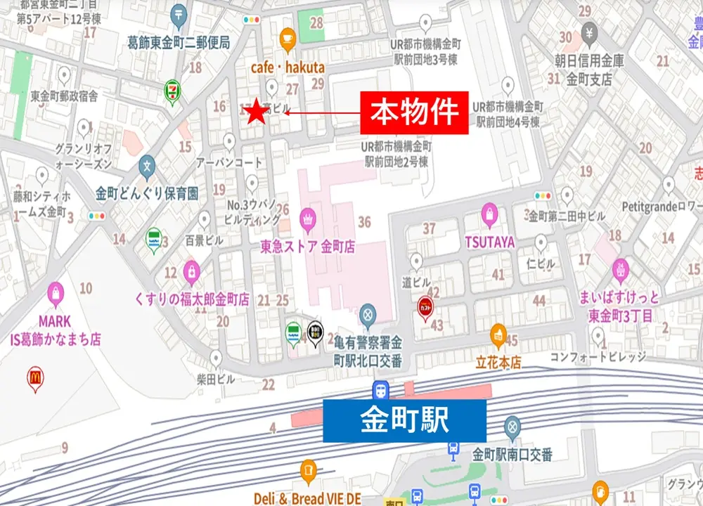 居酒屋の居抜き物件の地図