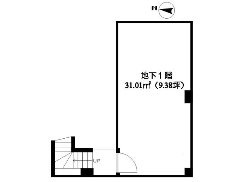 貸店舗(スケルトン)の平面図