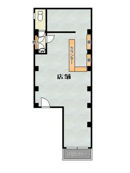 江古田のインド・ネパール料理居抜きの平面図