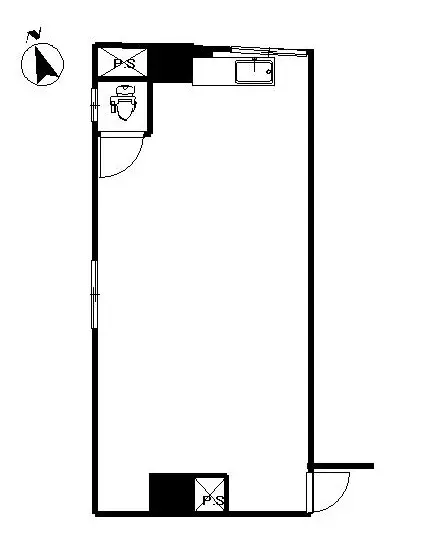 貸店舗(事務所仕様)の平面図
