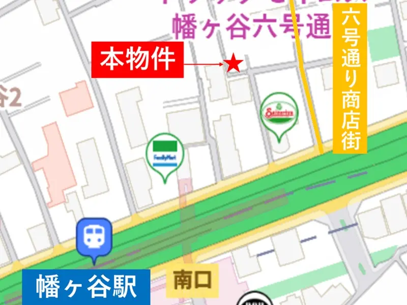 貸店舗(スケルトン)の地図