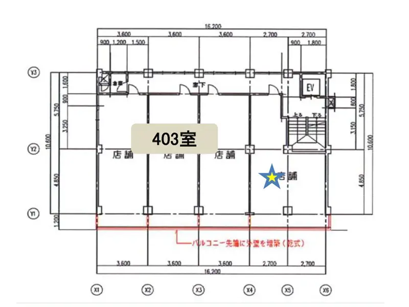 BAR・ショットバーの居抜き物件の平面図