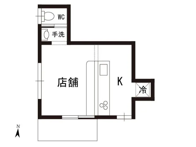 居酒屋の居抜き物件の平面図