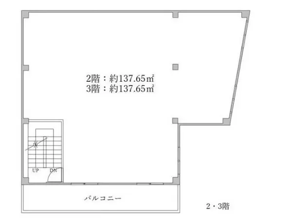 居酒屋の居抜き物件の平面図