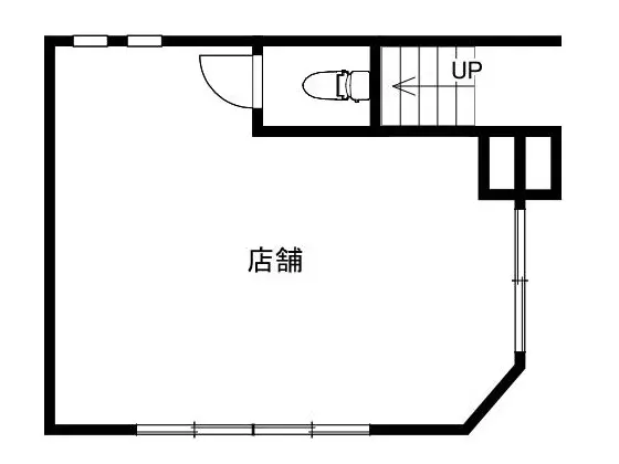 貸店舗(スケルトン)の平面図