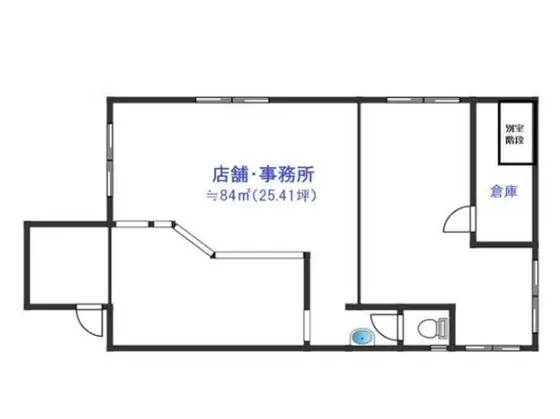 居酒屋の居抜き物件の平面図