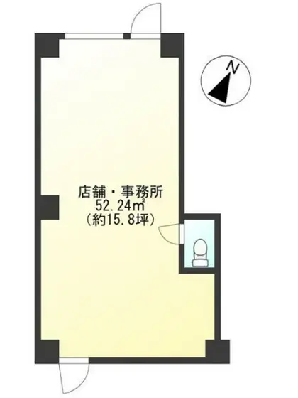 貸店舗(スケルトン)の平面図
