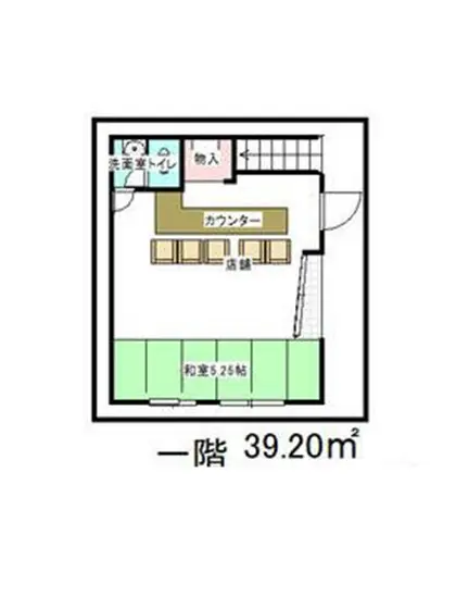 上福岡の居酒屋居抜きの平面図