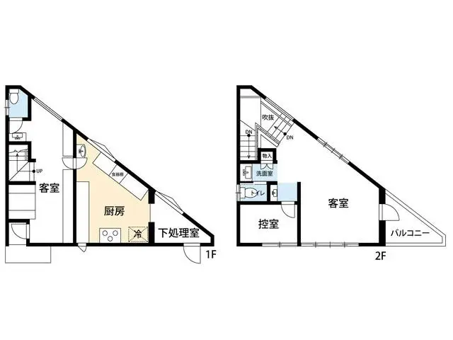 原市の居抜き店舗の平面図