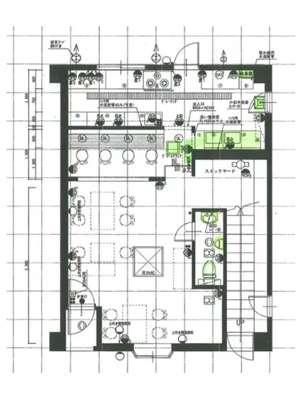 貸店舗(リース)の平面図