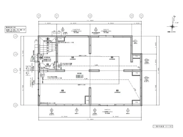 元町・中華街のスケルトン物件の平面図