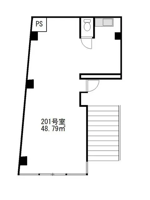 美容室・理容室の居抜き物件の平面図