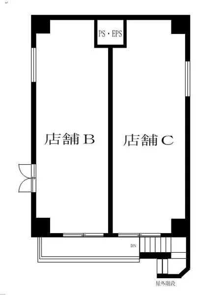 向ヶ丘遊園の物販居抜きの平面図