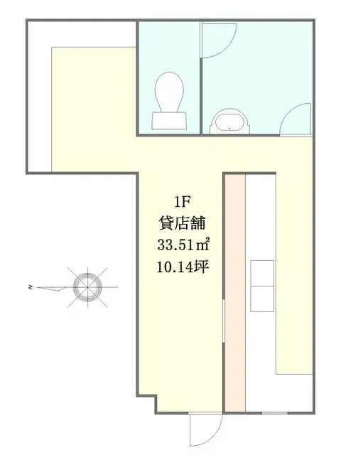 居酒屋の居抜き物件の平面図