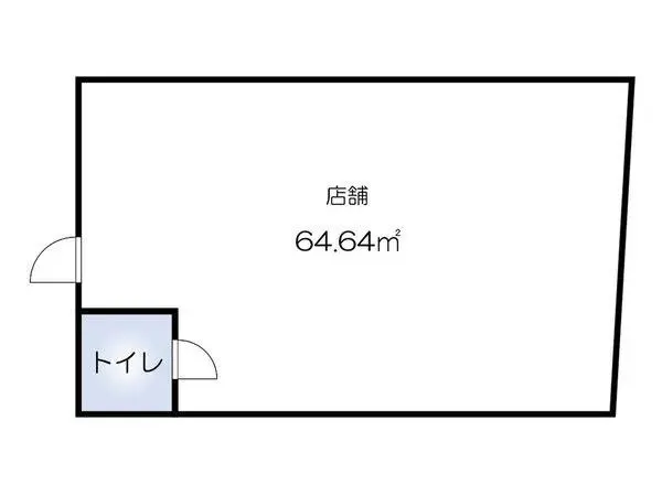 うどん・そばの居抜き物件の平面図