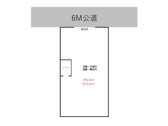 東大島の事務所仕様物件の平面図
