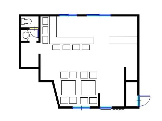 横須賀中央の居抜き店舗の平面図