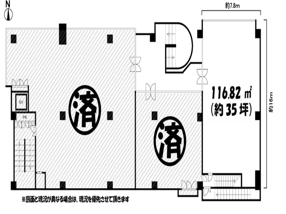 新八柱の美容室・理容室居抜きの外観