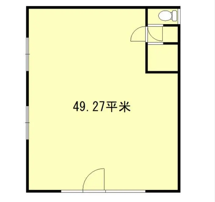 淵野辺の居抜き店舗の平面図
