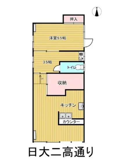 貸店舗(事務所仕様)の平面図
