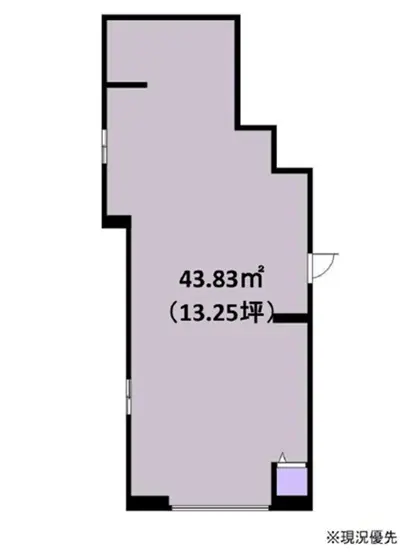 貸店舗(事務所仕様)の平面図