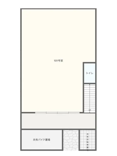 貸店舗(事務所仕様)の平面図