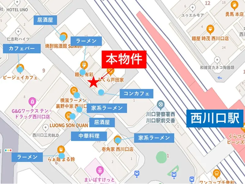 西川口のスケルトン物件の地図