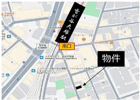 中華料理の居抜き物件の地図