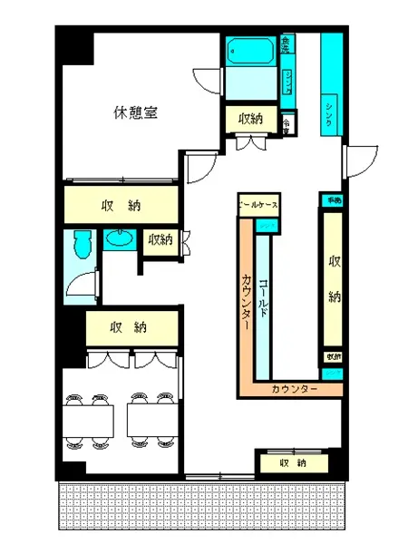 貸店舗(スケルトン)の平面図