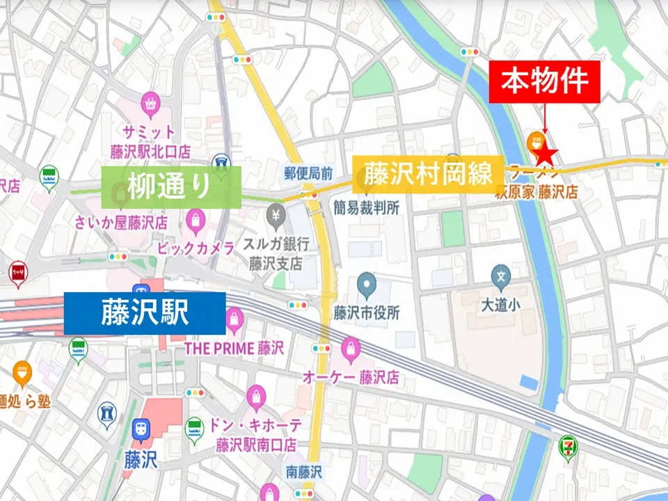 藤沢の居抜き店舗の平面図