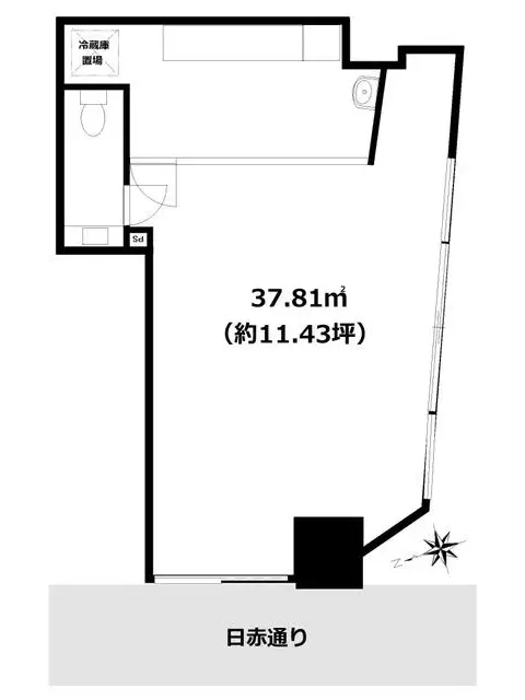表参道のカフェ・喫茶店居抜きの平面図