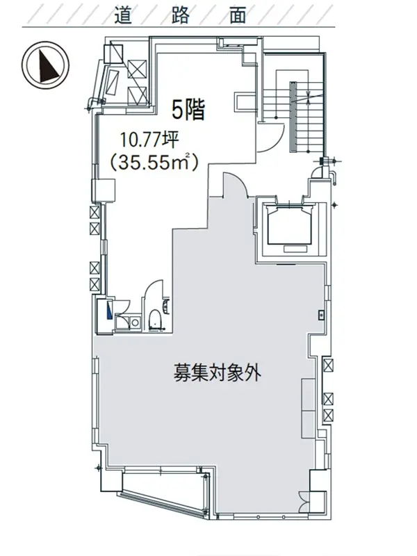 麻布十番のスケルトン物件の平面図