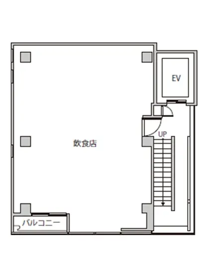 銀座のBAR・ショットバー居抜きの平面図
