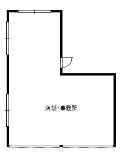 貸店舗(スケルトン)の平面図