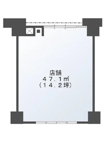市川の事務所仕様物件の平面図