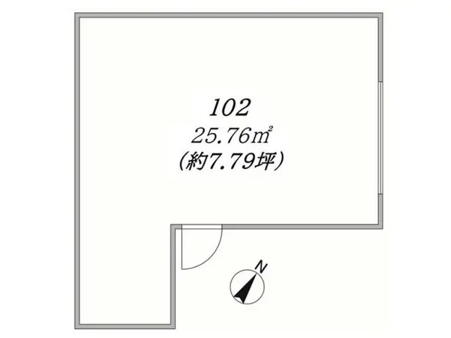 貸店舗(スケルトン)の平面図