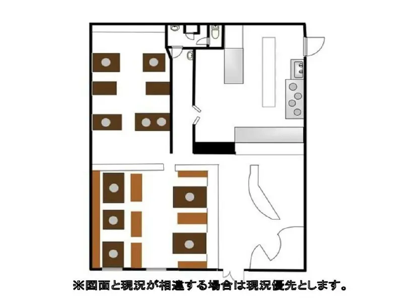 善行の焼肉屋居抜きの平面図