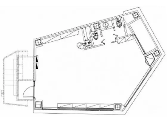 早稲田の事務所仕様店舗物件の平面図
