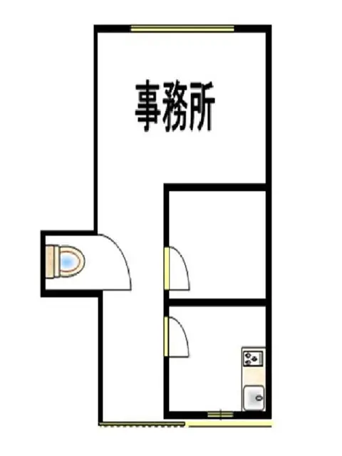 上板橋の事務所仕様店舗物件の平面図