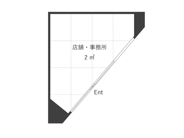 四ツ谷の事務所仕様店舗物件の平面図