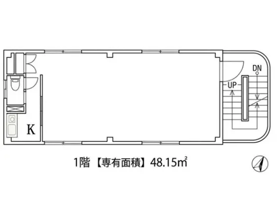 貸店舗(事務所仕様)の平面図