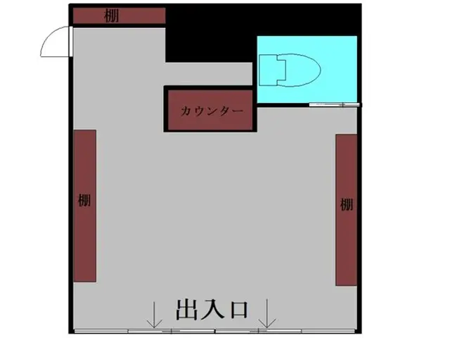 西新宿五丁目の居抜き店舗の平面図