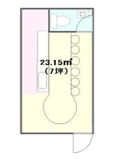 六本木のBAR・ショットバー居抜きの平面図