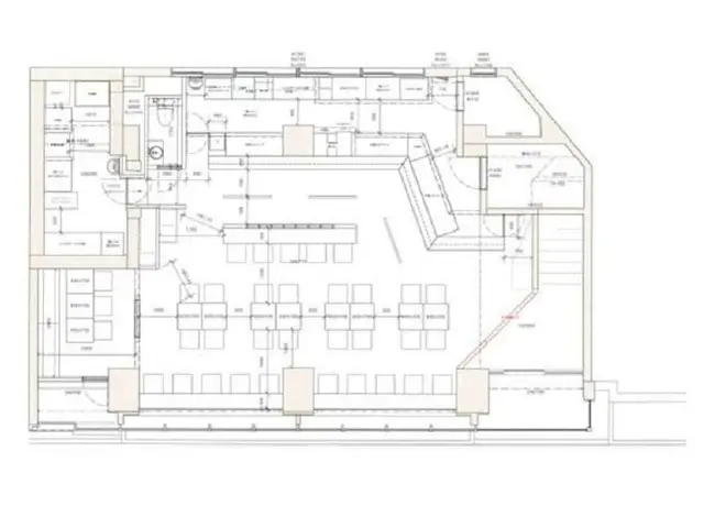大井町のカフェ・喫茶店居抜きの平面図