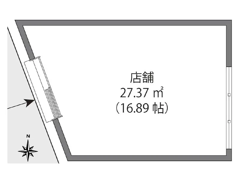 下板橋のスケルトン物件の平面図